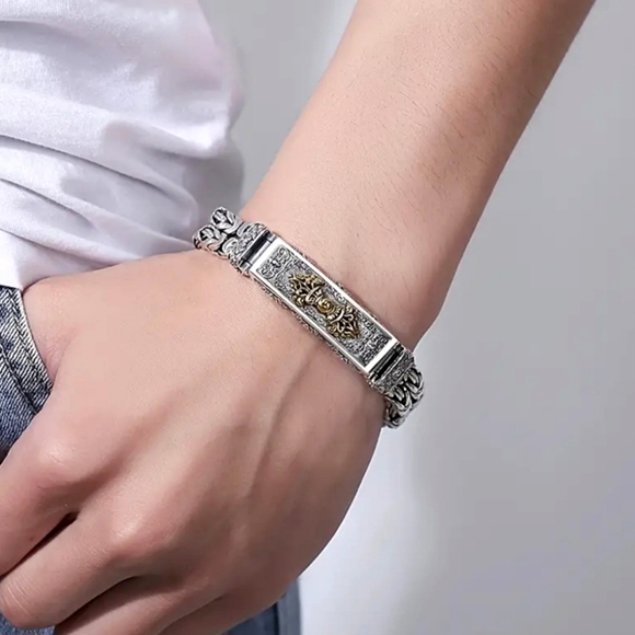 Vintage Style Men's Creative Fashion Trendy Bracelet. Stainless steel Hypoallerg - Picture 3 of 12